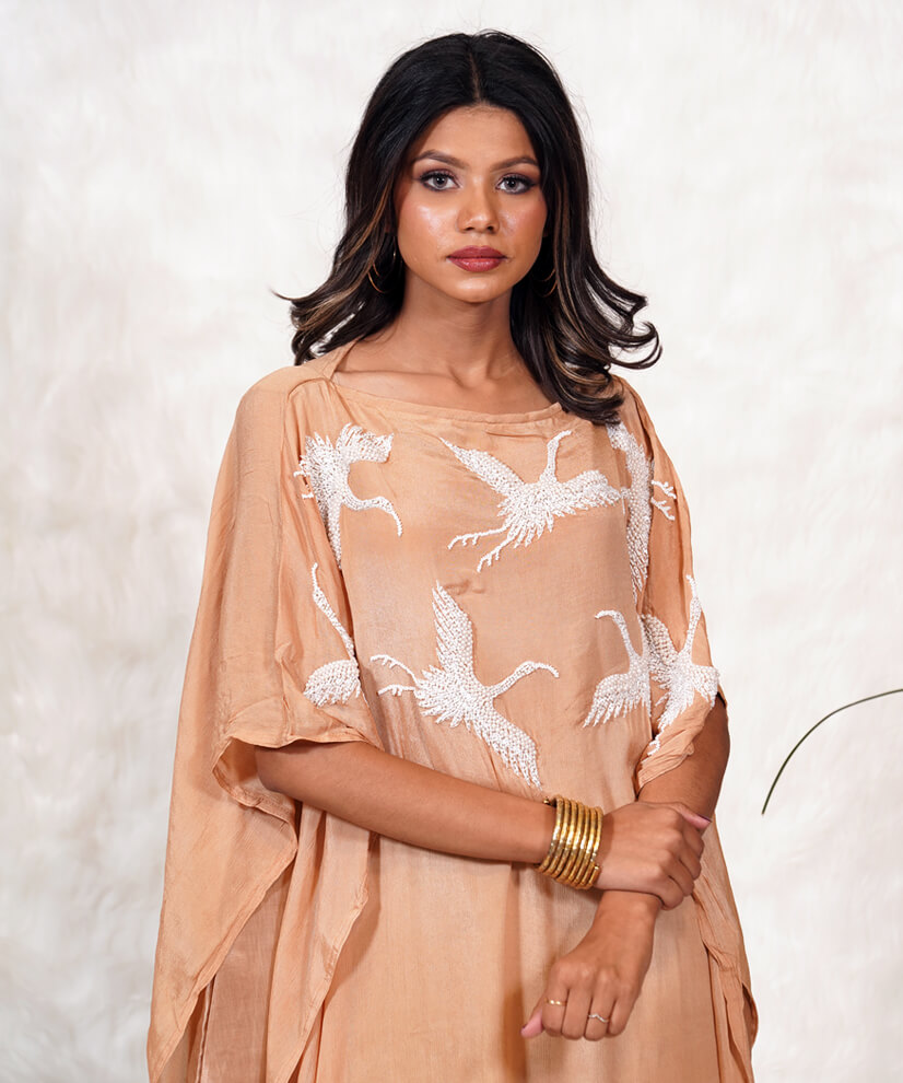 Sand Dunes Pearl Embroidered Kaftan