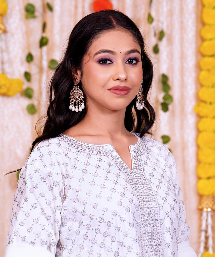 Icy White Sharara Set with Pearl Embroidery - Image 3